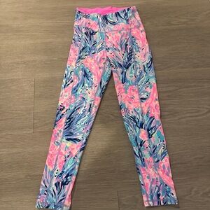 Lilly Pulitzer Pink and Blue Floral Leggings